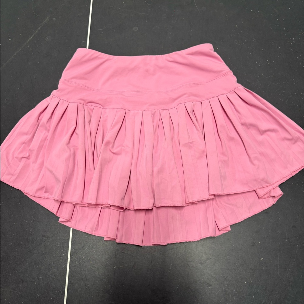 Simply Southern Pink Layered Pleated Skater Skirt